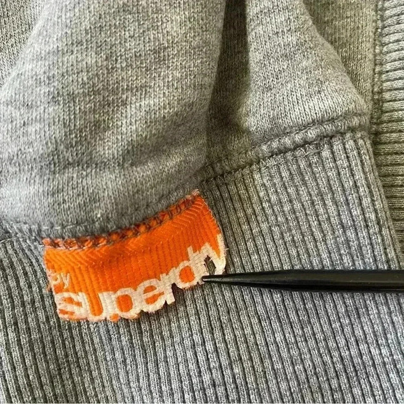 Superdry Classic Union Workwear Supplies Full Zip Y2K Hoodie Men Gray Size L - Picture 3 of 11